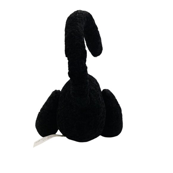 Halloween Black Cat Plush With Purple & Orange Witch Hat Posable Tail - Picture 13 of 16